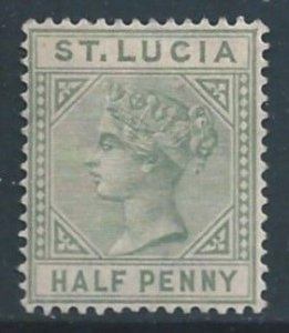 St. Lucia #27a Mint No Gum 1/2p Queen Victoria - Die A