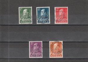 Norway  Scott#  370-374  Used  (1959 King Olav V)