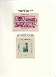 US Stamp Collection in Albums Most Mint 1935-1979 in 2 Scott Hingeless Platinum