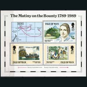 ISLE OF MAN 1989 - Scott# 394 S/S Bounty Mutiny NH