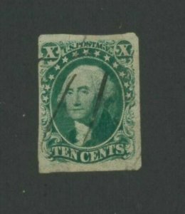 1851 United States Postage Stamp #15 Used F/VF Postal Pen Cancel 