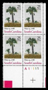 PCBstamps  US #2343 PB $1.00(4x25c)South Carolina Statehood, MNH, (PB-4)