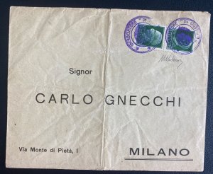 1910s RN Incrociatore Italian Navy Cover To Milan Italy