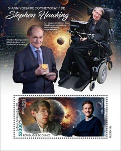 GUINEA - 2023 - Stephen Hawking- Perf Souv Sheet - Mint Never Hinged