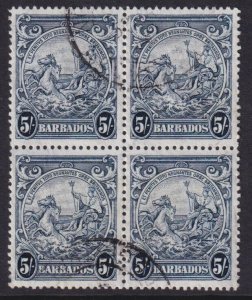BARBADOS 1938 5s indigo top value in fine - 36267