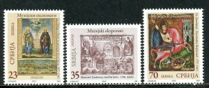 0856 SERBIA 2015 - Art - Museum Exhibits - Icons - Copperplate - MNH Set