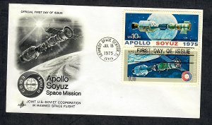 1569 - 1570 Apollo Soyuz Unaddressed ArtCraft FDC