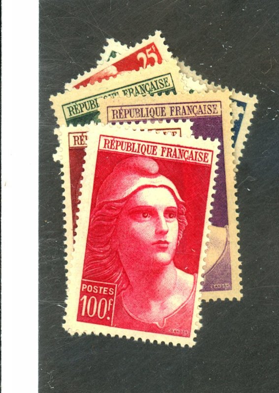 FRANCE #548-556 MINT VF OG MOSTLY NH Cat $30