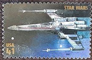 US Scott # 4143m; used 41c Star Wars from 2007; VF centering; off paper