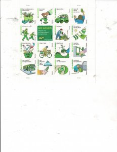 Go Green Forever US Postage Sheet of 16 stamps #4524 VF MNH
