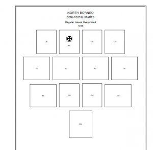 PRINTED BRITISH NORTH BORNEO 1883-1963 STAMP ALBUM PAGES (32 pages)