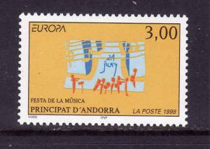 D1-French Andorra-Sc#496-unused NH set-Music Festival-1998-