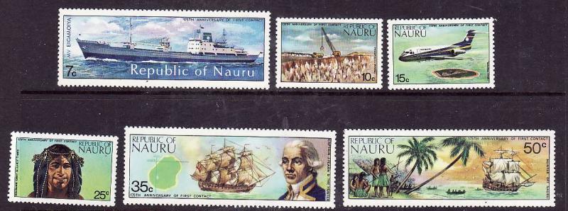 Nauru.-Sc#108-13-Unused NH set-Ships-Boats-1974-please note that #111 has a