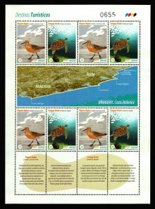 Uruguay Moonbird bird sea marine Life turtle environment protection sheet MNH 