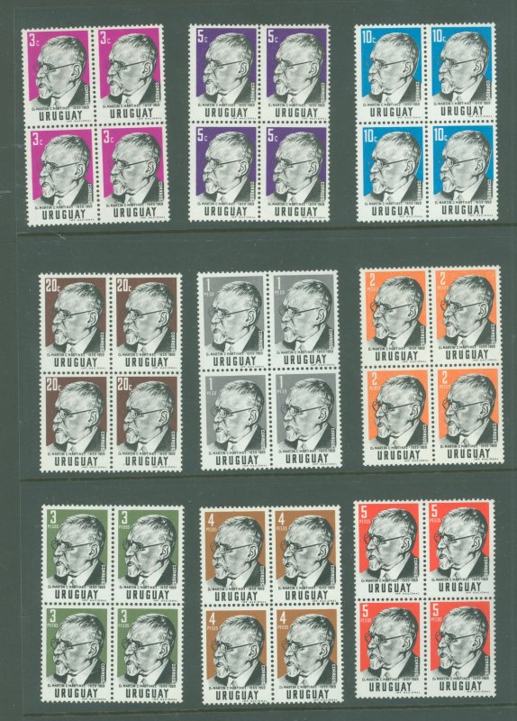 Uruguay #648-656 Unused Multiple