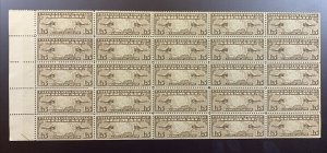 C8  U.S. Airmail Block of 25 o.g., MNH