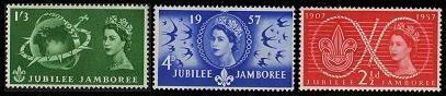 HERRICKSTAMP GREAT BRITAIN Sc.# 334-36 Scout Jamboree