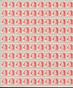 Pane of 100 USA Stamps 2176 American Poet Julia Ward Howe Brookman Price $62