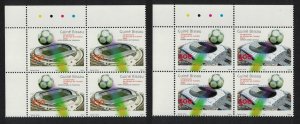 Guinea-Bissau World Cup Football Championship 2v Corner Blocks of 4 2002 MNH