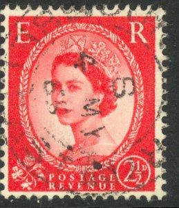 GREAT BRITAIN 1958-65 2 1/2d QE2 Wilding Portrait Issue Sc 357 VFU