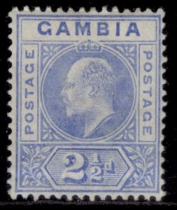 GAMBIA EDVII SG48, 2½d ultramarine, M MINT. Cat £50.