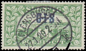 Schleswig #O13, Incomplete Set, Owner Stamp on Back, 1920, Used