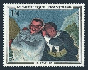 France 1153 block/4,MNH.Michel 1567. Crispin and Scapin by Honore Daumier,1966.