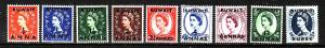 D1-Kuwait-Scott#120-28-unused hinged definitive set-QEII-195