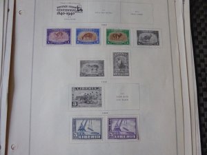 Liberia 1892-1976 Stamp Collection on Scott International Stamp Album Pages