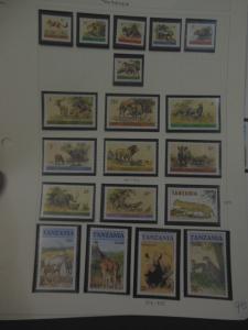 EDW1949SELL : TANZANIA Beautiful collection of VFMNH Topical of Birds & Animals