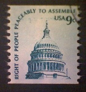 United States, Scott #1616, used(o), 1975 coil, Capitol Dome, 9¢