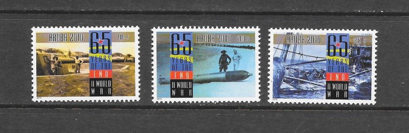 ARUBA #364a-c   END OF WAR II   MNH