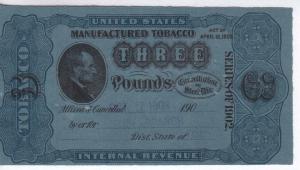 3 Lbs Tobacco, Series 1902, Springer #TF 263A, Small Repairs (23487)