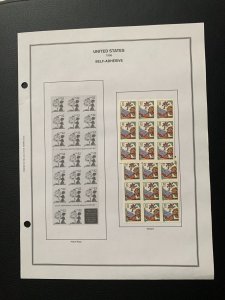 US 1996 self adhesive stamps new with album page