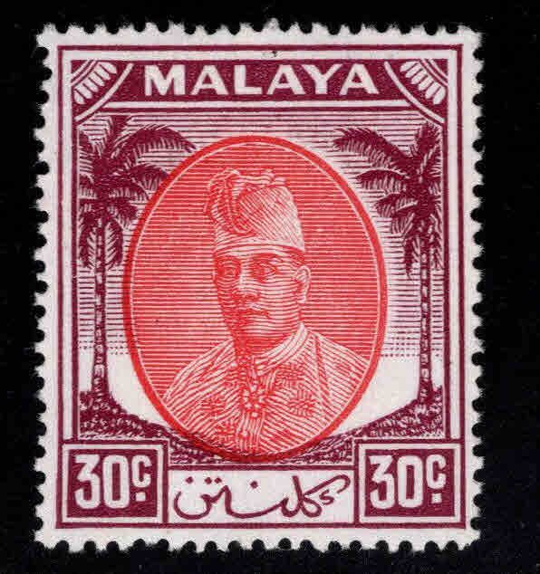 MALAYA Kelantan Scott 69 MH* Sultan Ibrahim stamp