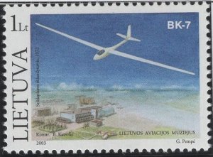 Lithuania 2003 MNH Sc 757 1 l BK-7 Glider