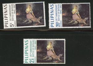 Philippines Scott 966-968 MH* 1967 set 