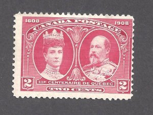 Canada # 98 MINT OGH 1908 2c CARMINE KEVII & QUEEN ALEXANDRA BS27744