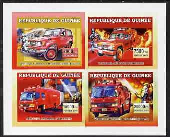 Guinea - Conakry 2006 Japanese Fire Engines imperf sheetl...