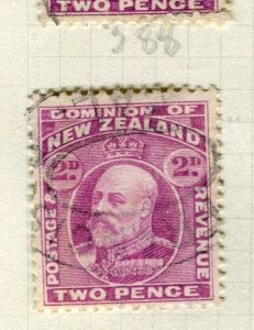 NEW ZEALAND; 1909-12 early Ed VII issue fine used Shade of 2d. value