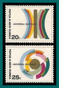 Papua New Guinea 1968 Universal Suffrage, MLH #263-264,SG135-SG136