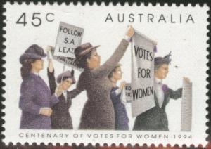 AUSTRALIA Scott 1375 MNH** 1994 women voters CV $0.90