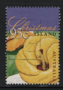 Christmas Island 1998 used Sc 415 95c Sea hibiscus - Tree Flowers of Christmas