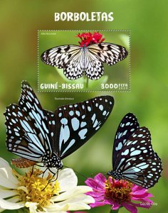 Guinea-Bissau Butterflies Stamps 2020 MNH Large Tree Nymph Butterfly 1v S/S