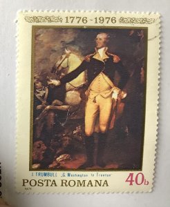 Romania 1976 Scott 2604 CTO - 40b, American Bicentennial,  painting by Trumbull