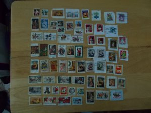 LARGE LOT USED CHRISTMAS STAMPS