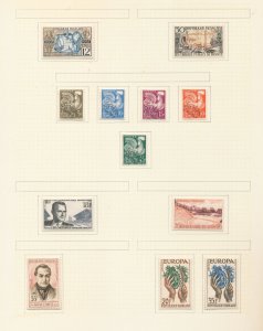 France 1950s MH Collection Incl. Red X on 9 Pages (Apx 90+Items) UK1451
