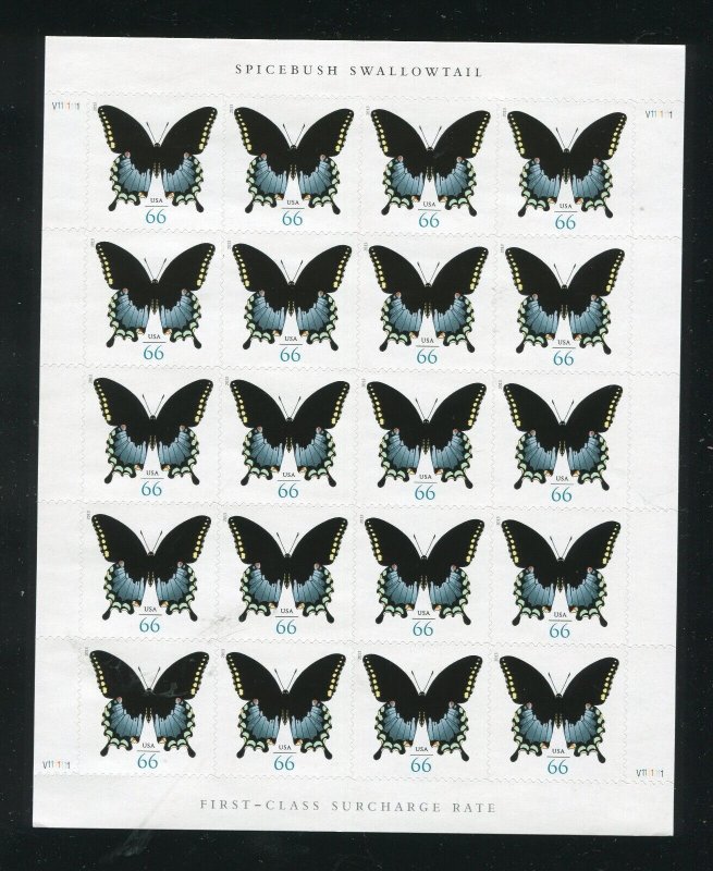 4736 Spicebush Swallowtail Sheet of 20 66¢ Stamps MNH 2013