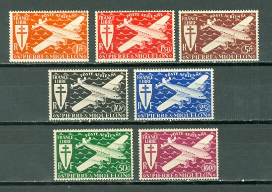 ST.PIERRE & MIQUELON  AIR  #C1-C7...SET...MNH...$11.00