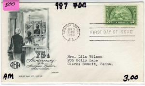 #987, FDC, AM, CV=$3.00, (2012)